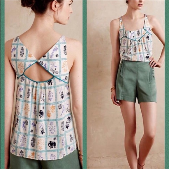 Anthropologie Tops - LAST DAY Maeve Mazie Safari Elephant Blouse XL
